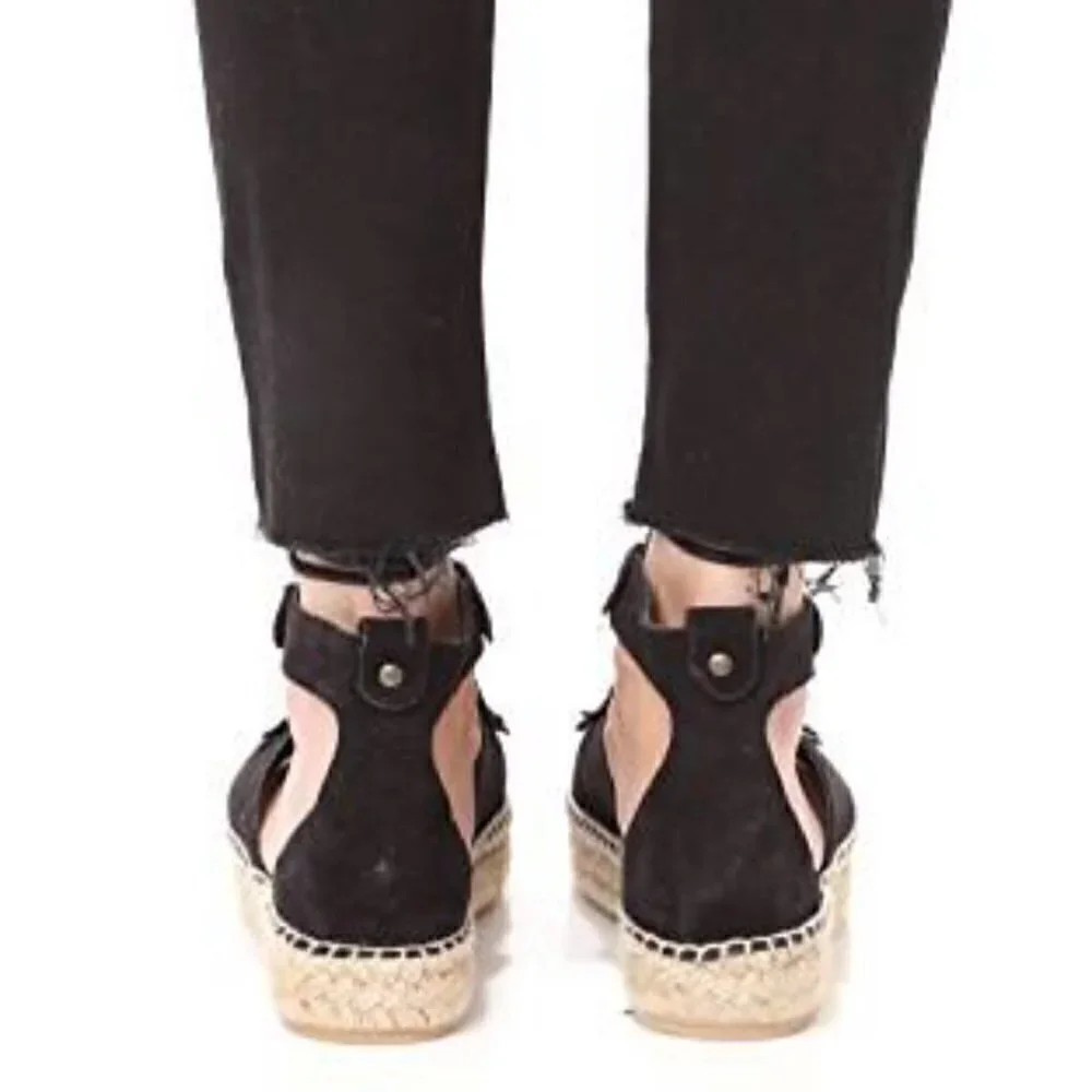 soludos black suede espadrille sandals